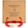 Personalized Baby Bar Bracelet, Custom Name ID Wristband, Red String Luck Birthday Baptism Gift with Card for New Born Child