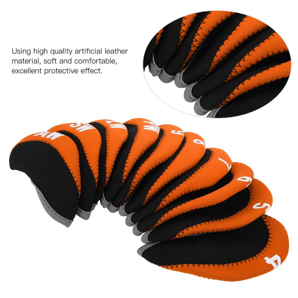 10PcsCelsiusset Leather     Iron Head Covers   Putter   Head   Case Set