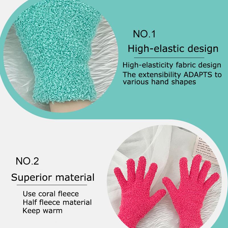 1Pair Anti Pilling Student Cute Writing Warm Gloves Gift Winter Fashion Coral Fleece Practicality Touchscreen Gloves Minimalist