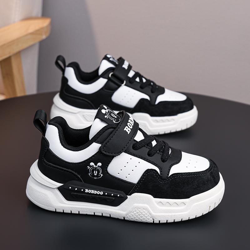 Children's Fashion Velcro Thick Sole Height Increasing Low Cut Casual Board Shoes Outdoor Casual Sports Shoes 28-38