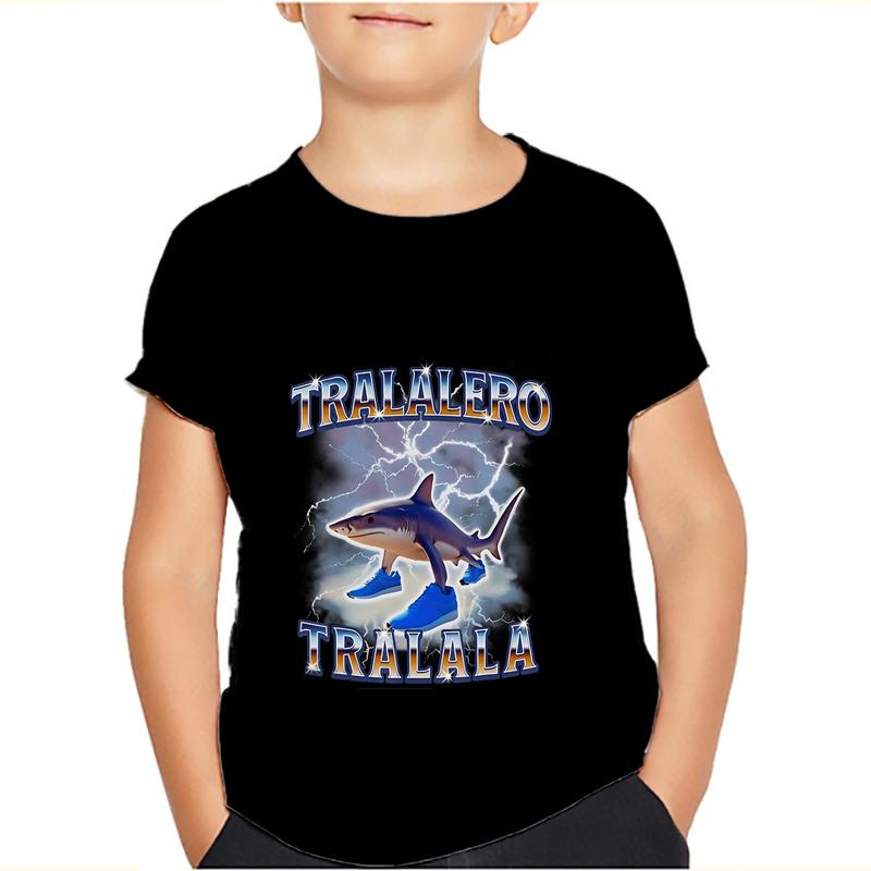 Tung Tung Tung Sahur Meme T-Shirts Bombardiro Crocodilo Kids Boys Girls Tee Tralalero Tralala Short Sleeve T Shirts Tops