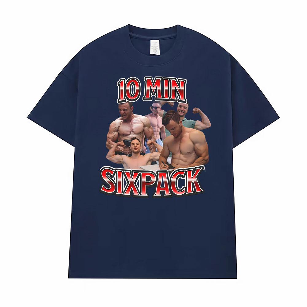 10 Min Sixpack Sasha Huber Vintage Gym Workout T Shirts Men Women Clothing High Quality Trend Cool T-shirts Short Sleeve T Shirt