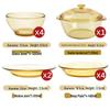 Yileya Amber Glass 11-Piece Dinnerware Set