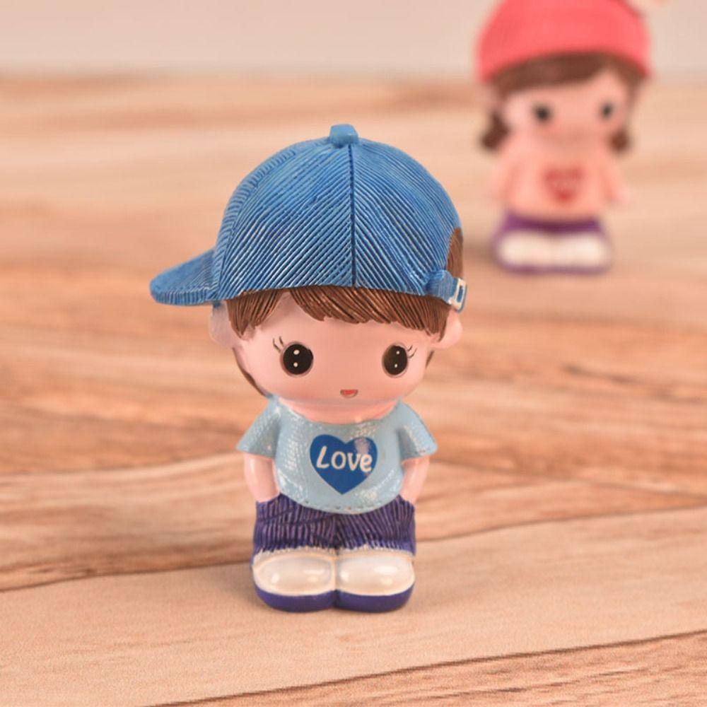 2PCS Hand Made Home Cute Elf Doll Love Doll Cartoon Elf Model Toy  Automotive Interior Decoration