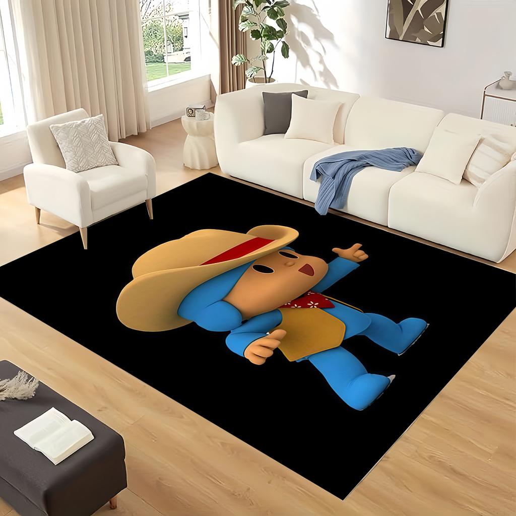 3D Fun P-Pocoyo Elly Pato Cartoon Carpet Rug for Home Living Room Bedroom Sofa Doormat Decor,kids Play Non-slip Floor Mat Gift