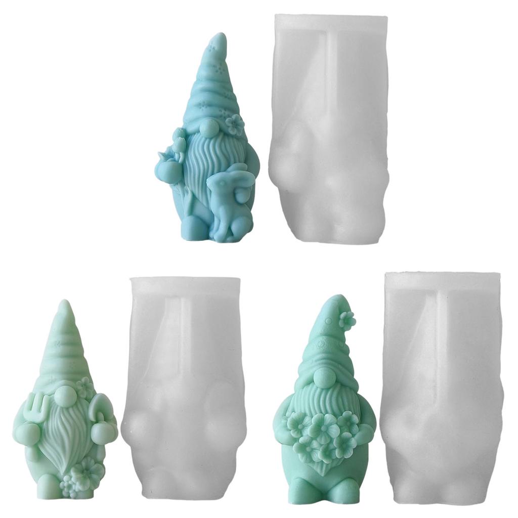Easy to Clean Silicone Dwarf Mold for Candle Making 3D Dwarf Shape Ornament Perfect Present for Crafting Enthusiasts