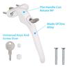2Pcs Aluminum Alloy Window Handles Lock With Key & Screws Balcony Door Handle Lockable Double Glazing Window Handle