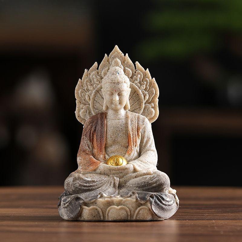Guochaofeng desktop small ornament Zen charm to keep safe, living room office desktop decoration prayer ornament safe