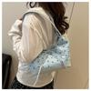 Y2K Bow Ribbon Shoulder Bag Sweet Armpit Bag Korean Tote Bag  Women