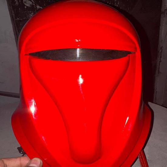 Red Royal Guard Helmet  Sci-Fi Cosplay Armor Mask Collector Display Prop