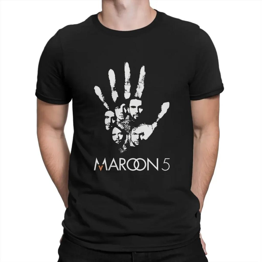 T-Shirt Sugar da Uomo Maroon 5 Divertente Maglietta in Cotone Girocollo Manica Corta Maglietta Stampata
