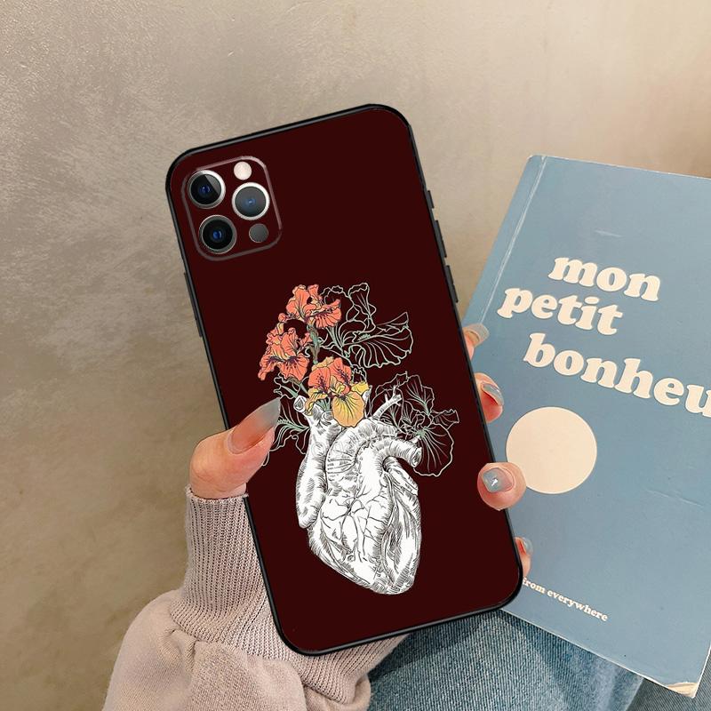 

Human Anatomy Heart Art Case For iPhone 17 Air 13 16 15 11 12 14 Pro Max 13 mini XR 15 16 Plus 16e Back Cover Shell iPhone 16Pro MAX