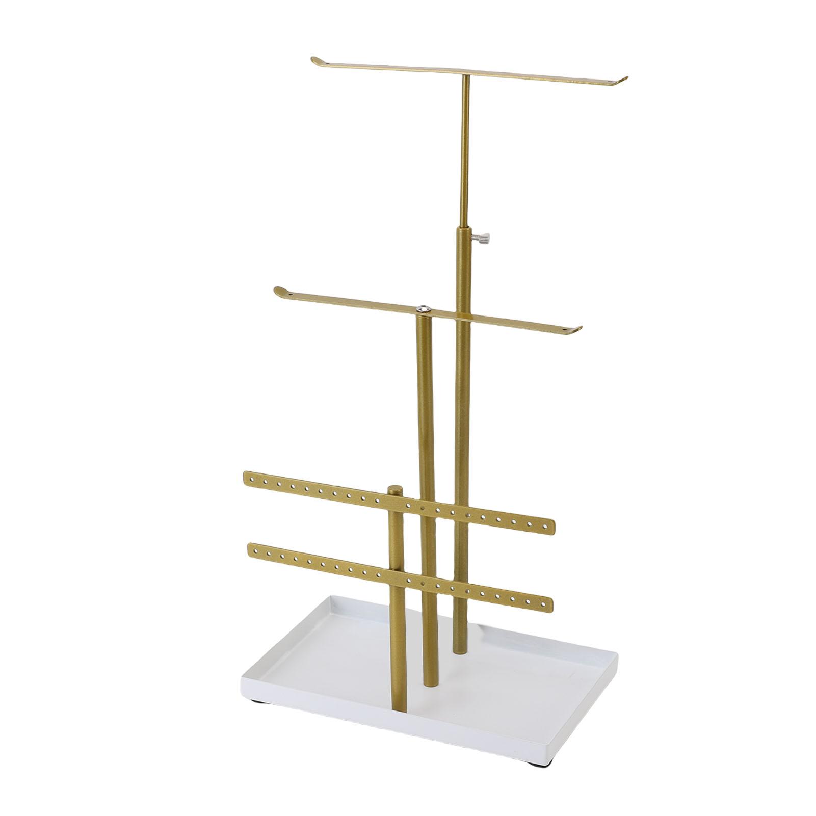 

Jewelry Organizer Stand Necklace Holder Jewelry Holder Stand for Display Bracelets Earrings Rings Height Adjustable Detachable Iron