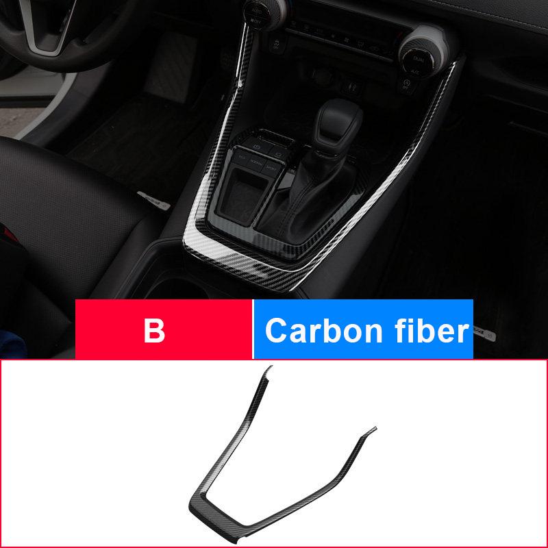 ABS Carbon Fiber Car Gear Shift Panel Cover Sticker Trim Interior For Toyota RAV4 XA50      2024 Accessories