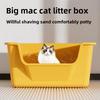 Cat Litter Box Large Capacity Semi-closed Plastic Anti-Splash Cats Toilet Bedpan Big Mac Oversized Cat Tray Bedpan Cat Toilets