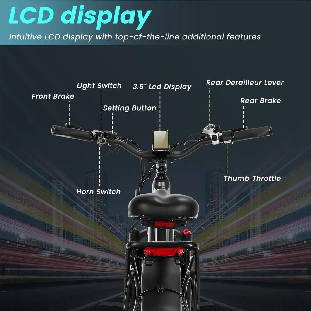 Elektrokolo AILIFE X26B 1000W Motor 26*4,0 palcové pneumatiky Elektrokolo 48V 13Ah Baterie 48km/h Maximální rychlost 100km Maximální dojezd Kotoučová brzda