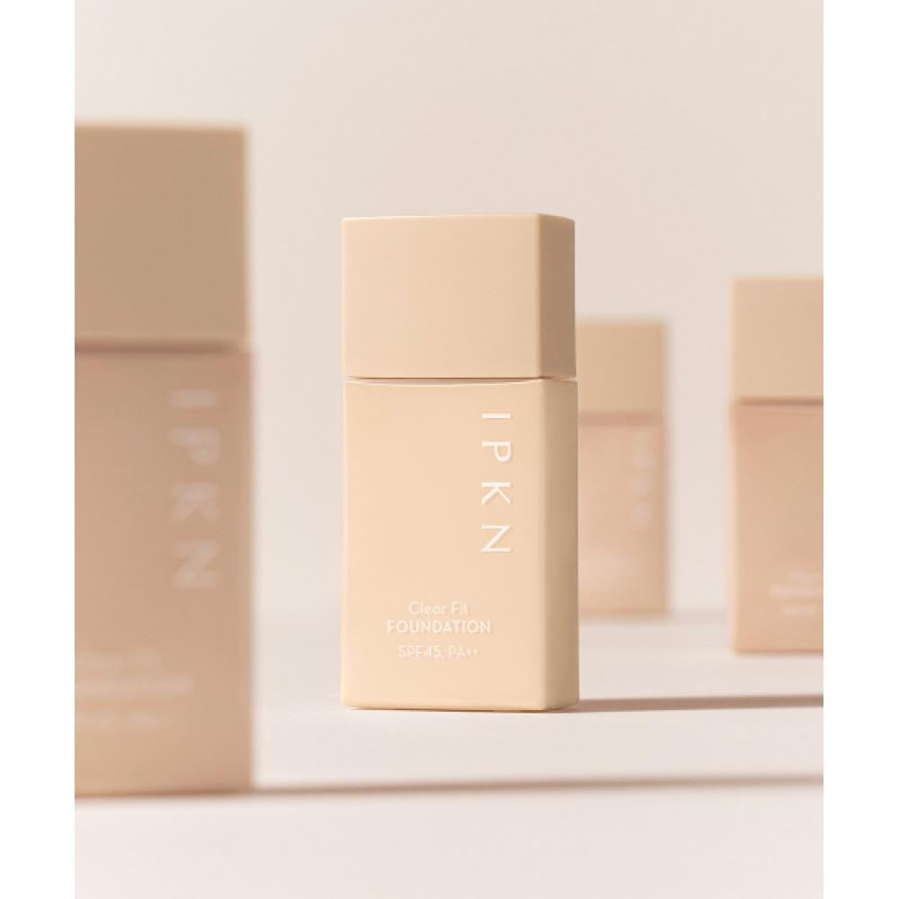 Ipkn [10 Free Puffs] Clear Fit Foundation 40ml  3color 
