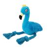 Plush Flamingo Coltton Rope Teething Toy for Dog Pulling Squeaky Tear Resistant Fetching Game for Pet Outdoor Engagement