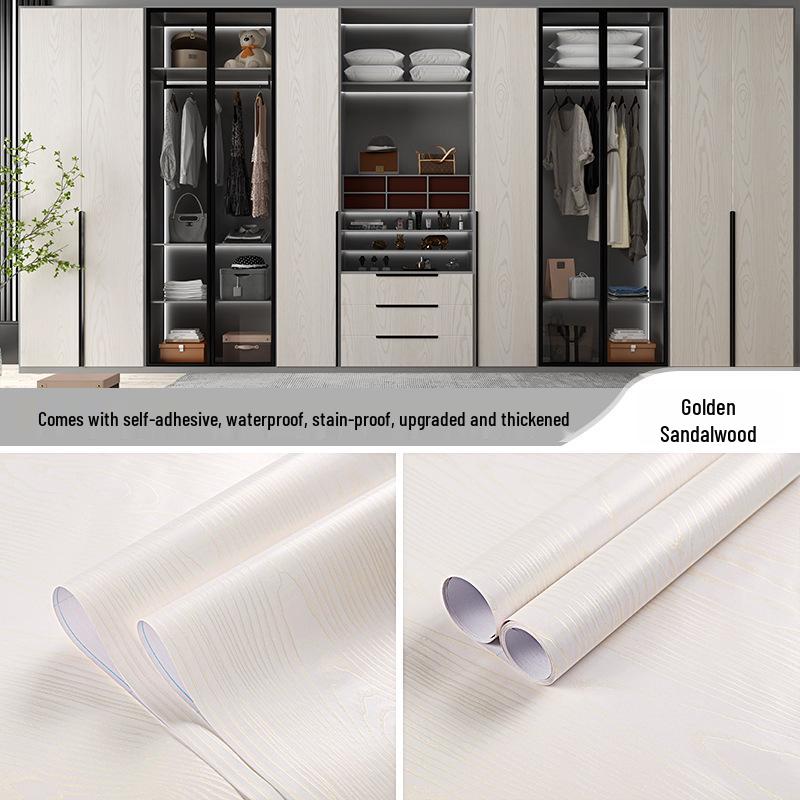 Wood Grain Waterproof Self-Adhesive Furniture Renovation Sticker Width 120cm * Length 1m