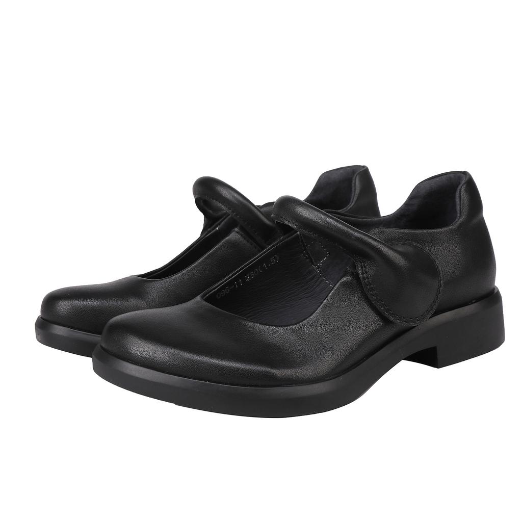 Johnature Retro Genuine Leather Women's Shoes Soft Soled Comfortable All Season Mid Heel Pumps