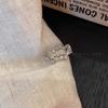 Irregular-shaped Star-shaped Zirconia Open Ring for Women, Light Luxury, High-end, Small Finger Ring with Unique Design, Vintage Style Ring