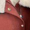 Frauen Herbst Winter Stehkragen Langarm Denim Pelzigen Kausalen Chic Jacke Lose Zipper Jacke