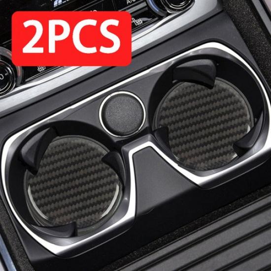 2Pcs Car Parts Cup Holder ert Coaster Anti-Shock Pad Car Interior Accessories
