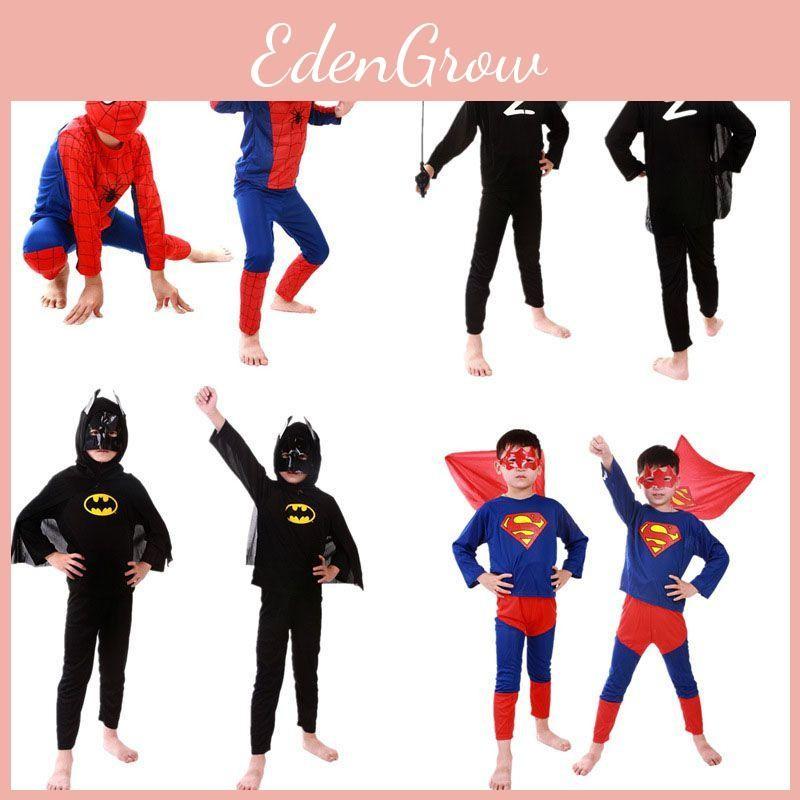 Spiderman Kids Superhero Cosplay Costume Children Clothing Sets Long Sleeve