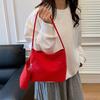 Handtasche Nylon Tragetasche Einfarbige Stoff Umhängetasche Mode Stickerei Buchstabe Unterarmtasche Mädchen