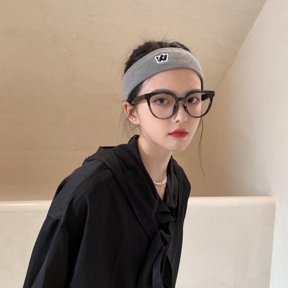 Cloth Elastic Sport Headband Letter Printed Sweat-Absorbent Headscarf Student