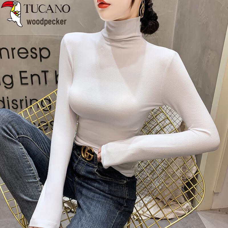 Woodpecker Women s Ribbed High-Neck Long-Sleeve T-Shirt S