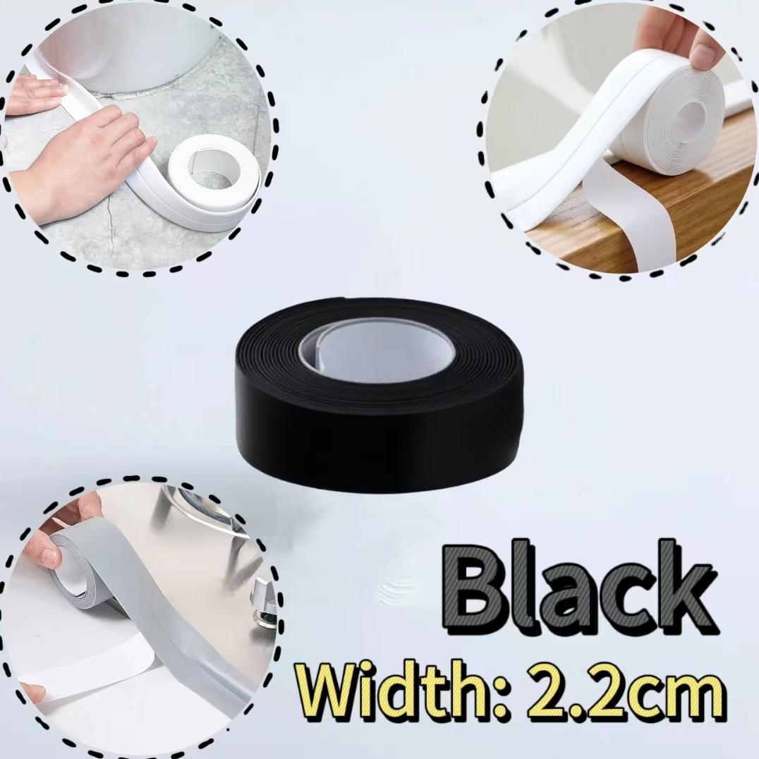 

Easy-Apply Waterproof PVC Sealing Tape - Transparent, Anti-Mildew Caulk Strip for Kitchen & Bathroom Sinks, Toilets, and Bath 2.2cmx1m