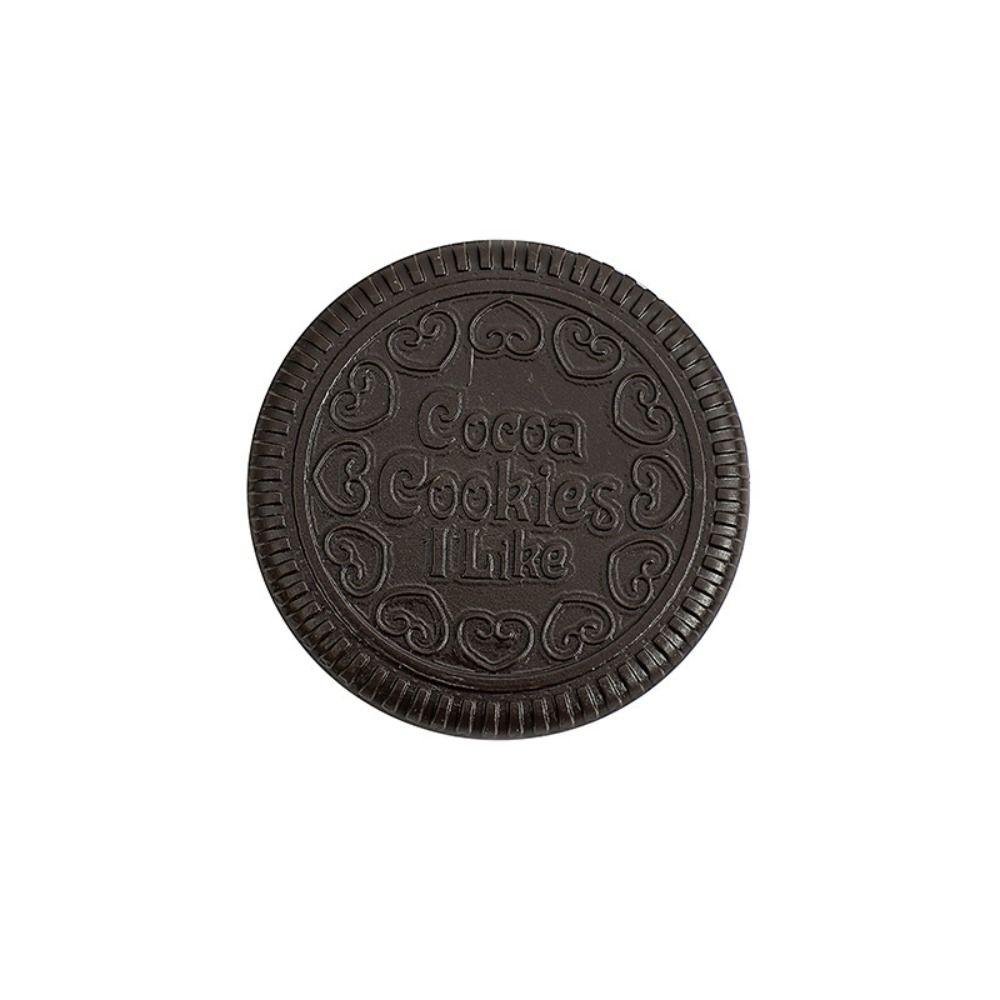 Mini Chocolate Cookie Mirror Cute Biscuits Shape Makeup Mirror with Comb Hair Styling Tool Cartoon Folding Compact Pocket Mirror