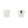 Summer Fashion Heavyweight Retro Men's Pentagram Cotton Printed Round Neck High-quality Casual Fitness Street Sports T-shirt