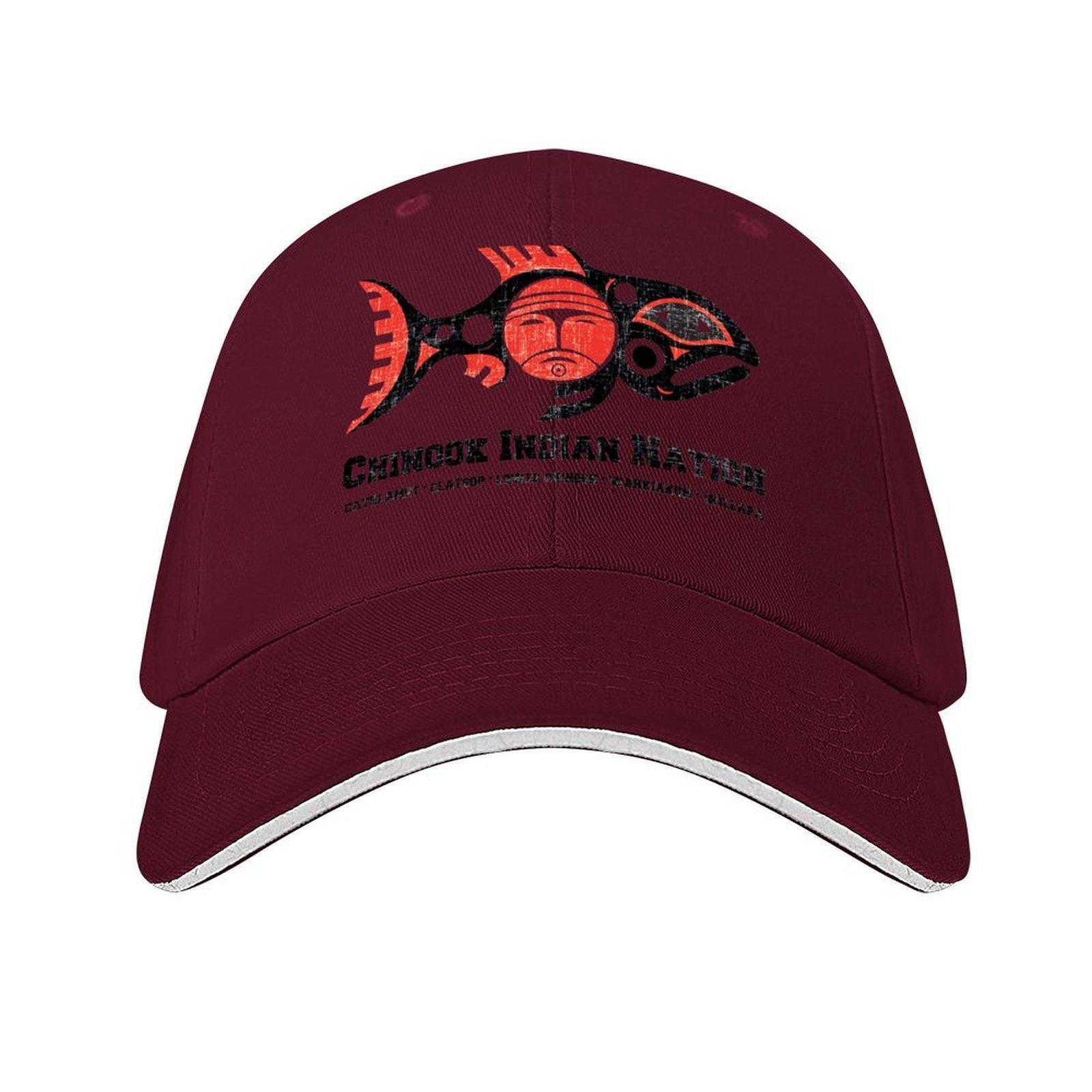 

Chinook Nation Tribal Logo distressed print Baseball Cap Anime F sun caps fishing caps man Mens Womens