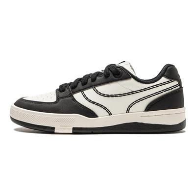 Li Ning Zheng Rong 92S Comfortable Simple Non-Slip Lightweight Low-Top Skate Shoes Women Sneakers White Black AEPU038-1