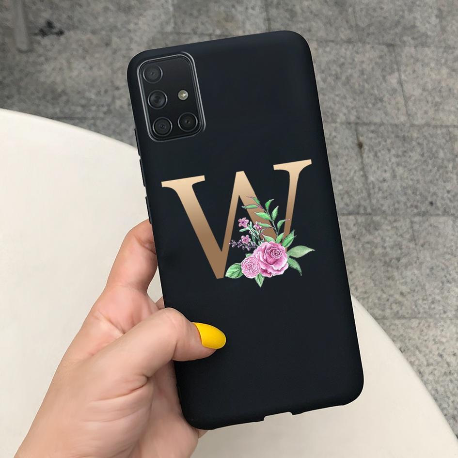 A51 Cute Letters Phone Case For Samsung Galaxy A51 Cover SM-A515F Slim Frosted Shield Matte Fundas For Samsung A51 A 51 5G Cases