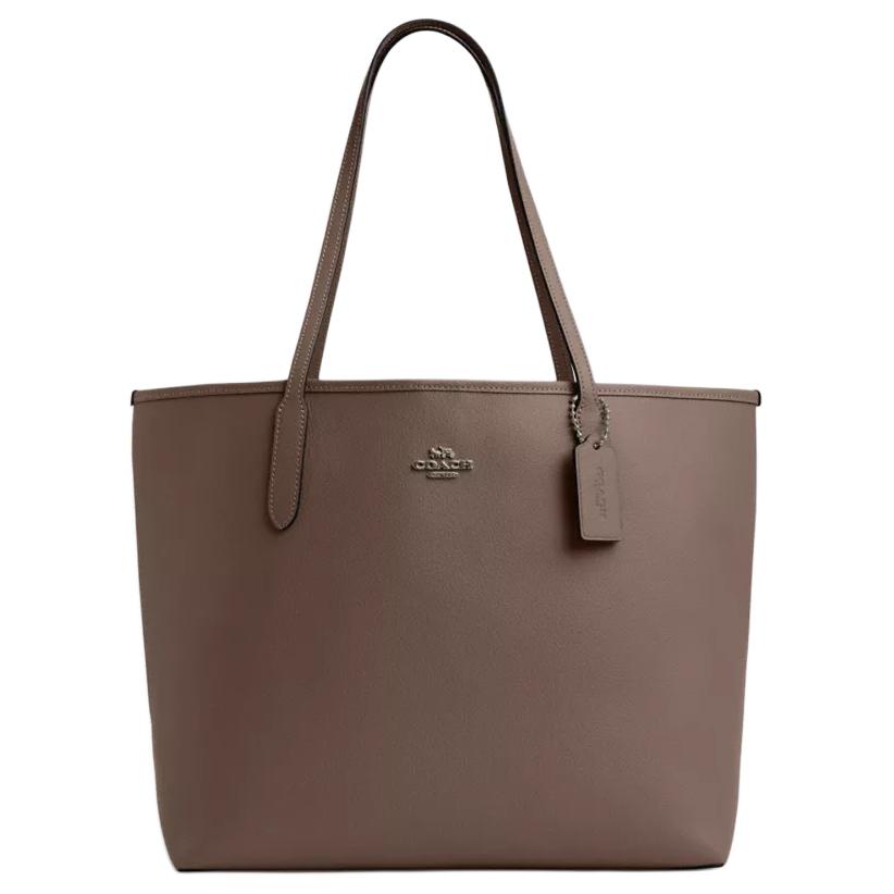 

Coach City 33 Logo Snap Closure Reversible Leather Tote Bag Women tote Dark-Brown CR111-QBCBD Basic Set (Bag+Dust Bag)