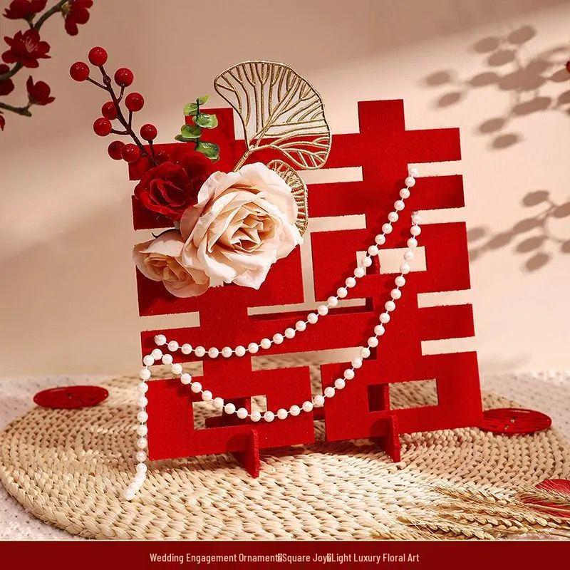 Three-Dimensional Double Happiness Wedding Ornaments & Room Decorations