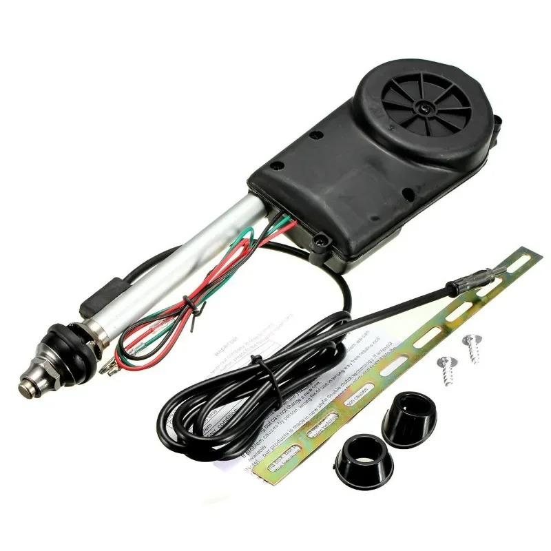 For Car Radio Audio Universal Electric Antenna Automatic Telescopic 12V AM FM Transmitter Aerials Exterior Vehicle Accessories