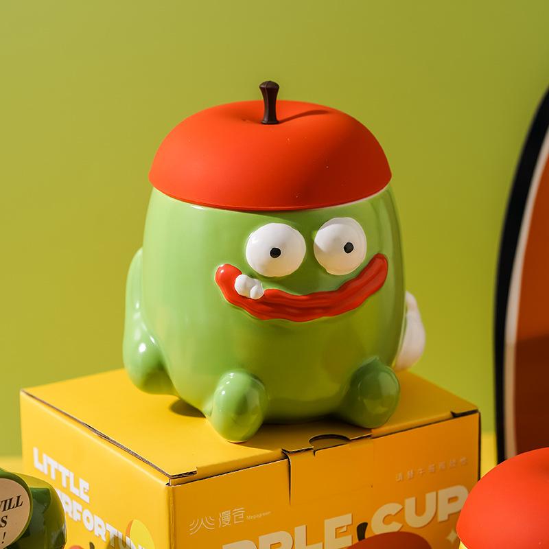 Internet celebrity style ceramic cup creative cup mug apple mug funny quirky personality male ins