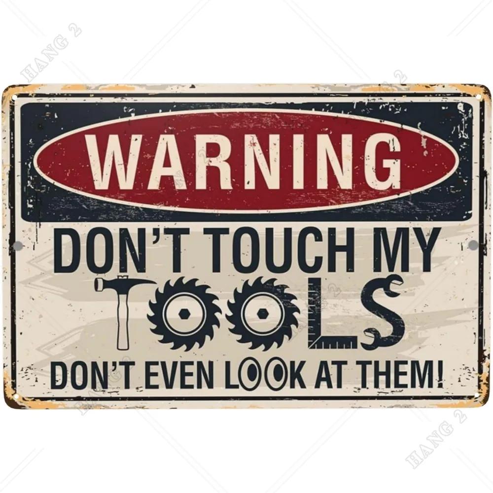 Atenție Câine Avertisment Placă Metalică Semne Metalice Ciobanesc German Poster Alb-Negru pentru Gard Fermă Germană Exterior Casă