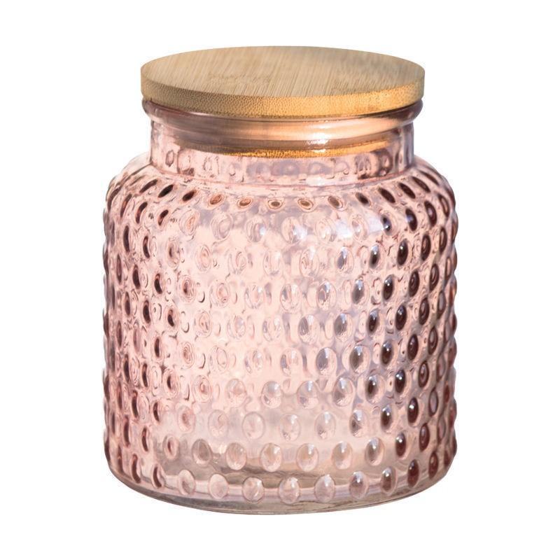 

Деревянная крышка с резным рельефным цветком бегонии, стеклянная герметичная банка, бамбуковая крышка, ретро-банка для хранения на кухне, бытовая приправа для хранения