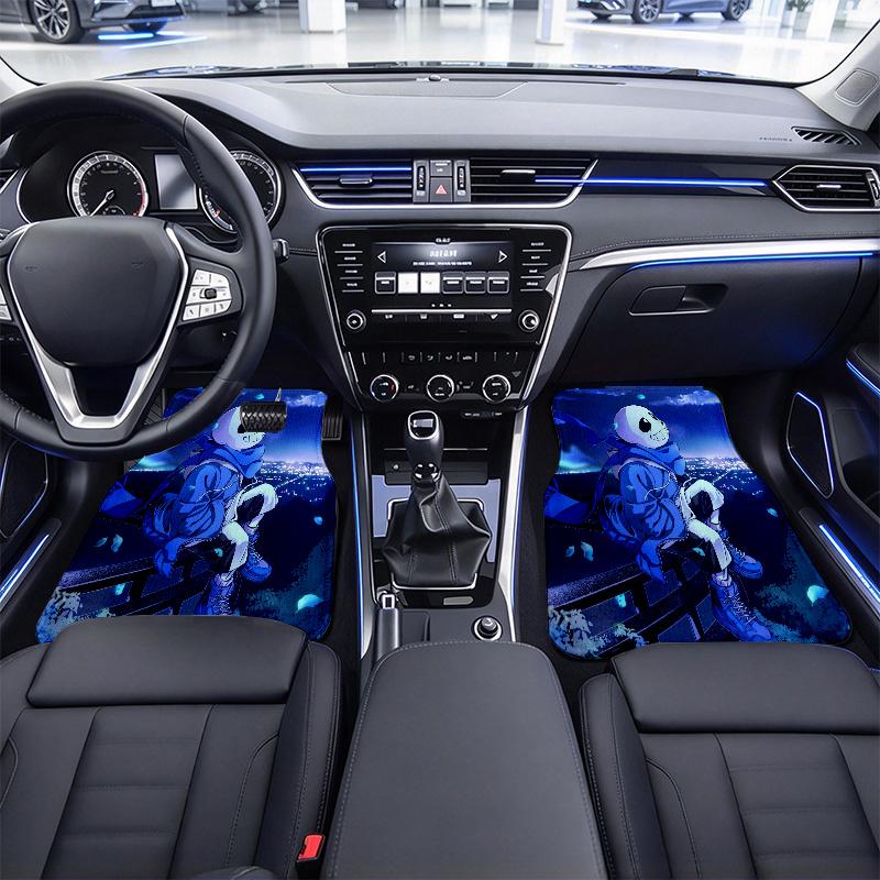 Sans Pattern Black Car Floor Mats Full  Car Mats, XPE Non-Slip And Wear-Resistant Mats Suitable for SUV Interiors