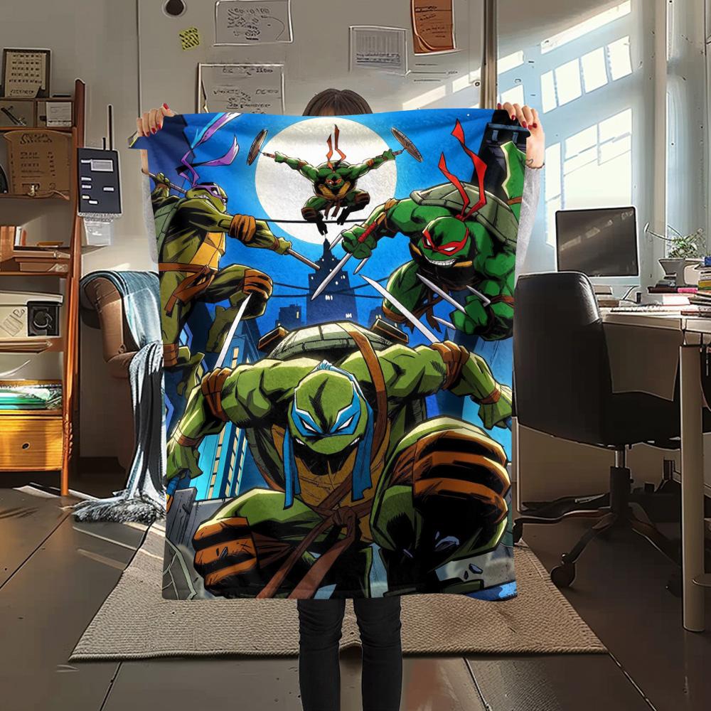 Teenage Mutant Ninja Turtles Poster Blanket Blanket Suitable For All Seasons Air Conditioning Blanket Digital Printing Sheet
