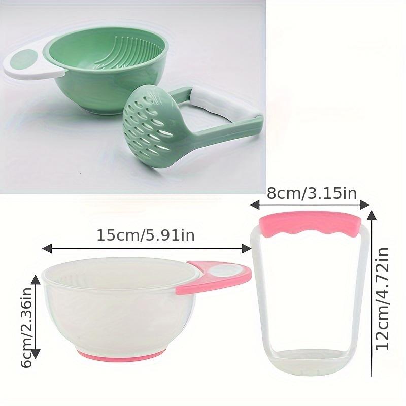 Handheld Fruit Masher Set: Bowl and Grater for Making Fresh Fruit Purees And Juices