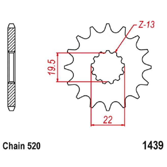 520 Motorcycle Front Sprocket For Suzuki GSF250 Bandit 250 1991-1993 GSX250 Katana Acrosse 90-94 GSXR250 87-89