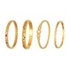 18k Gold-Plated Geometric Zirconia Enamel Bracelet Set