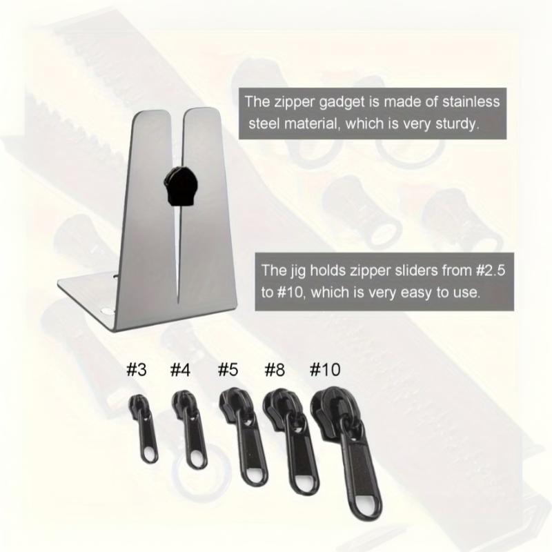 Stainless Steel Zipper Clamp Tool Quick Installation Assistant For Sewing Zipper Repair Diy Quick Installation Assistant
