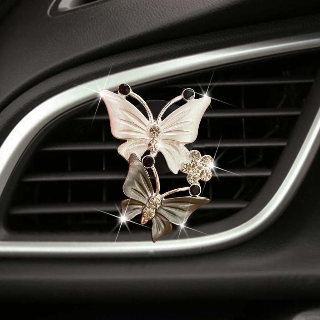Deodorante Farfalla Car-styling Profumo Auto Odore Naturale Climatizzatore Farfalla Diamante Decorazione Aromaterapia Clip